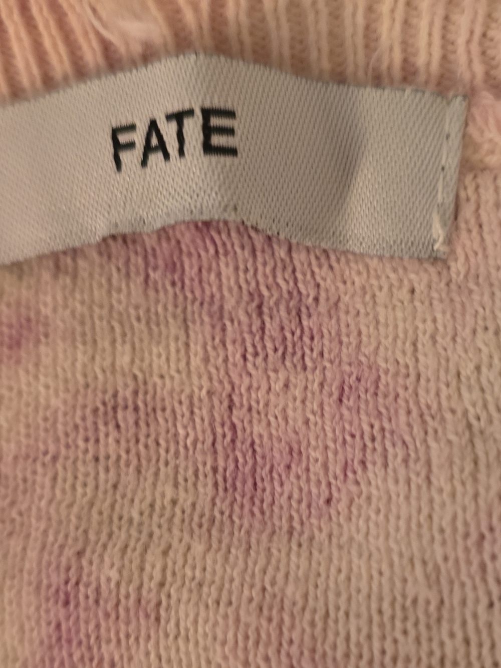 Fate Pink and Cream Tie-Dye Crewneck Sweater - Picture 3 of 3